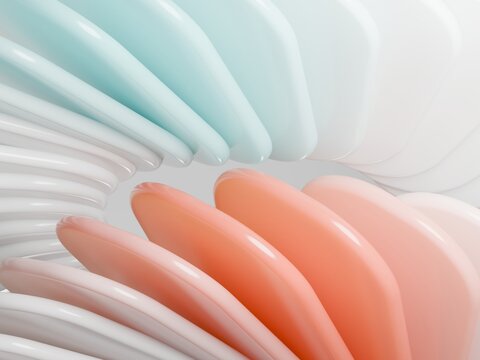 Modern Design of a Spiral Shaped Object in Light Colors