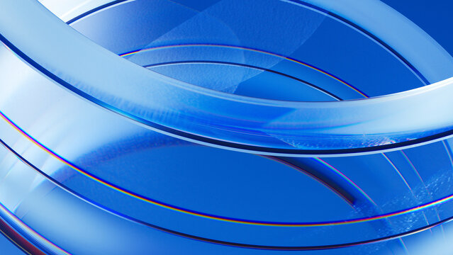 3D glass background with circular patterns and tech design