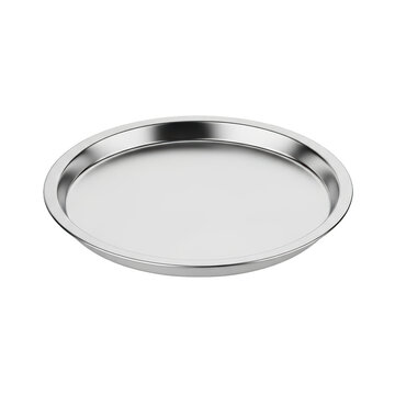 Stainless steel round decorative plate with embossed edge