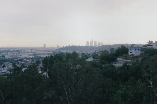 Shot on Film: Los Angeles Skyline at Dusk