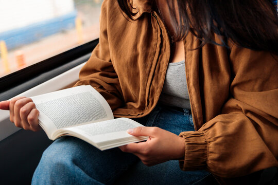 Close up of person reading