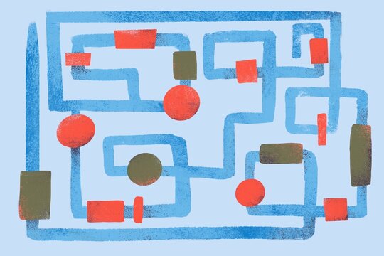 Labyrinth puzzle illistration