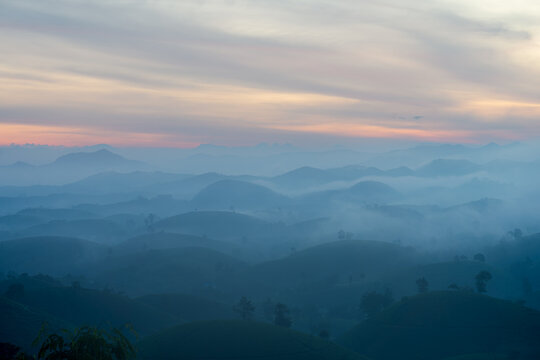 Foggy Blue Hills