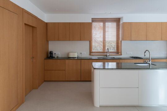 kitchen island and cabinetry