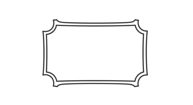 Ornate decorative border frame, vintage label, blank space for text, graphic element