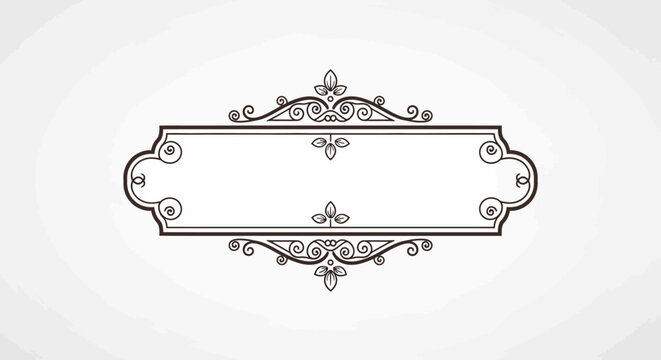Ornate Decorative Frame Border - Elegant Vintage Design Element