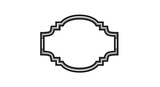 Ornate Decorative Label Frame - Vintage Graphic Element