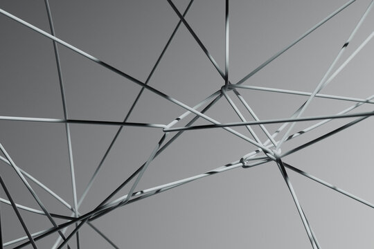 Geometric network lines forming abstract structure