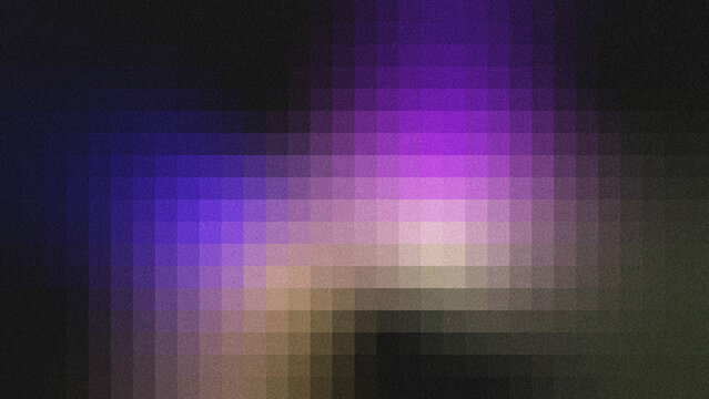 Grainy abstract grid gradient background with purple, blue, beige, and black color shift; textured noisy pixel grid design.