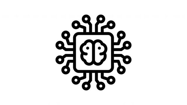 processor minimalist stroke animation