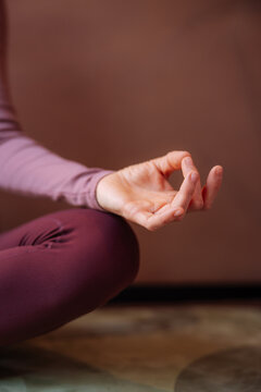 Meditation Yoga Mindfulness Close-Up With Gyan Mudra