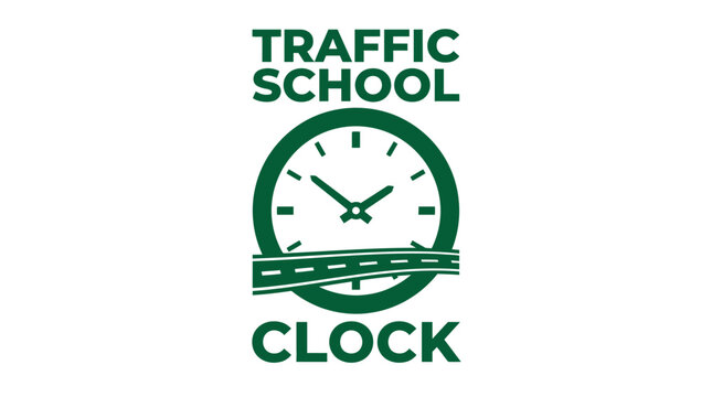 Traffic School Clock Graphic Element Vector Illustration