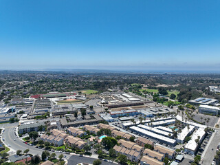 Fototapeta premium Aerial view of Mira Mesa, San Diego largest suburb. family friendly living with top rated schools, parks and homes