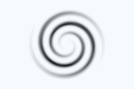 Monochromatic spiral vortex with gradient density and contrast monochrome black