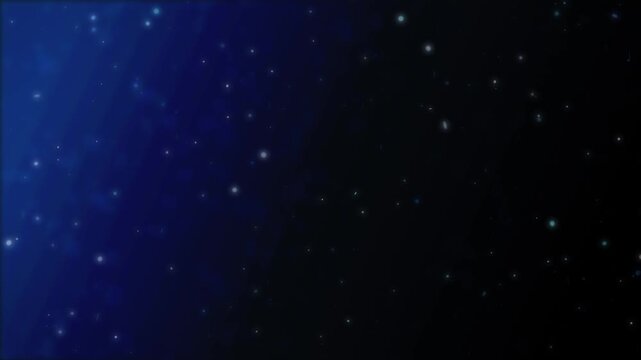 Cool blue rising ember dust particles floating and moving gracefully against dark background seamless loop motion