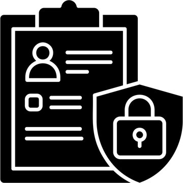 Glyph Solid Privacy Icon