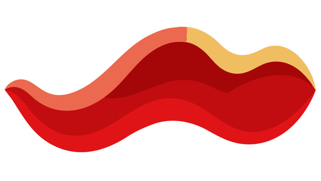 Abstract flowing wave shape with layered red and orange gradients abstract gradient background creative composition movement minimalist illustration wallpaper backdrop abstracted artistic