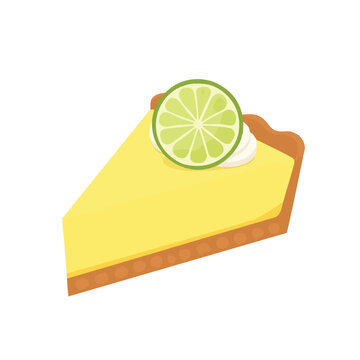 Delicious Key Lime Pie Slice Fresh Citrus Dessert