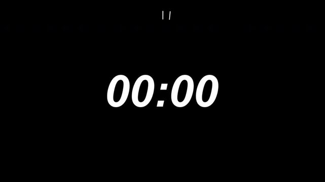 5 second countdown with circle animation, 5 to 0 animation countdown. 4K video