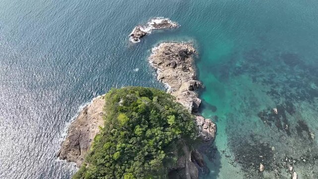 Ohama Beach and Hiwasa Town Aerial View Tokushima Japan