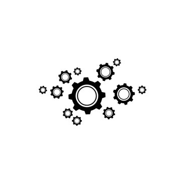 Gears Mechanism Interconnected System Industrial Machinery.