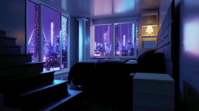 Luxury Boutique Hotel Room Interior Design Layout in 4K Cinematic Wide Angle