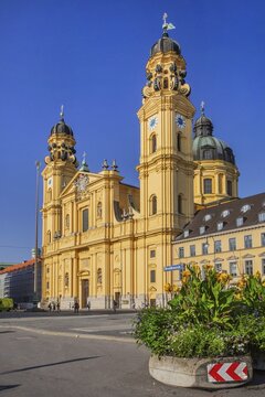 Theatine Church am Odeonsplatz, Munich, Upper Bavaria, Bavaria, Germany