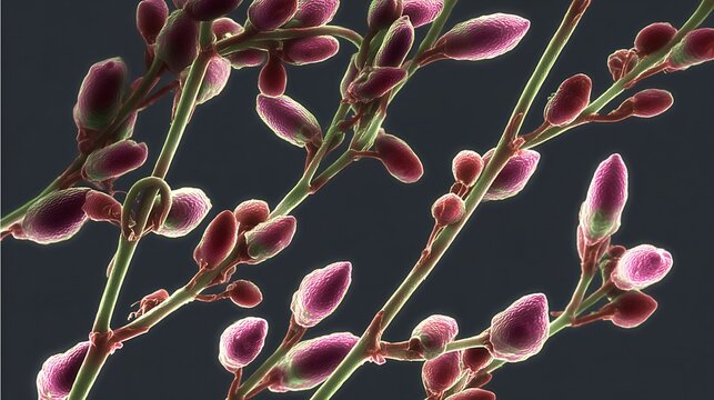 Microscopic Scanning Electron Microscope View of Plant Cells