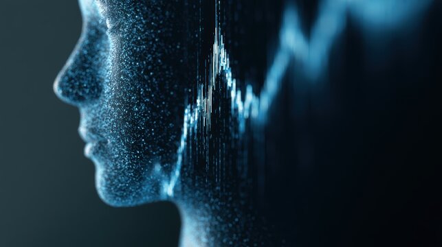 AI trading algorithm, glowing stock charts, machine finance