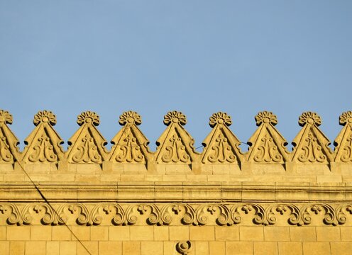 Architectural detail, Al Hussein Mosque, Islamic Cairo, Egypt, North Africa