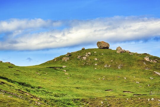 Barren coastal landscape with boulders, Durness, Sutherland, Scotland, Great Britain