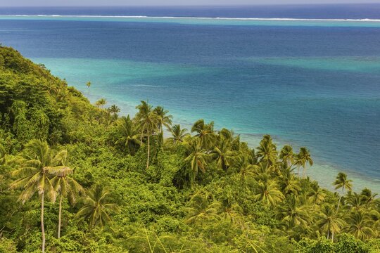 Overlook over the lagoon of Wallis, Wallis and Futuna