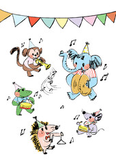 Fototapeta premium cartoon illustration of a cartoon character