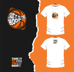 Take It To The Hoop Basketball design sport t-shirt vector illustration © goank graphic