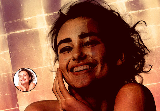 Artistic Textured Digital Painting Photo Effect