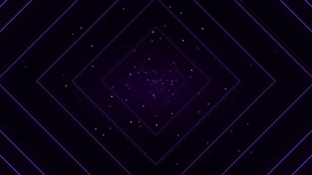 Retro Purple Synthwave Diamond Tunnel