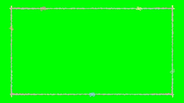 Rainbow Hand Drawn Scribble Frame Animation