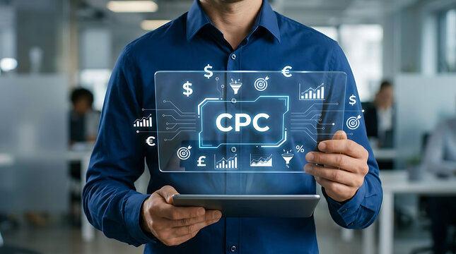 CPC Online Advertising Analytics and Digital Marketing Business Strategy Concept