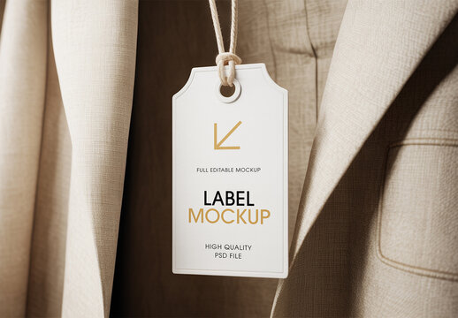 Hang Cloth Tags Mockup