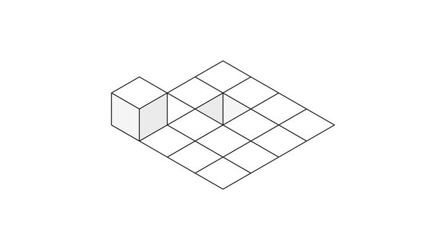 Animated Isometric Puzzle Cube