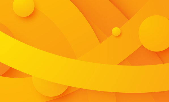 Abstract Orange and Yellow Wave Background Vector Illustration with Bright Gradient Design