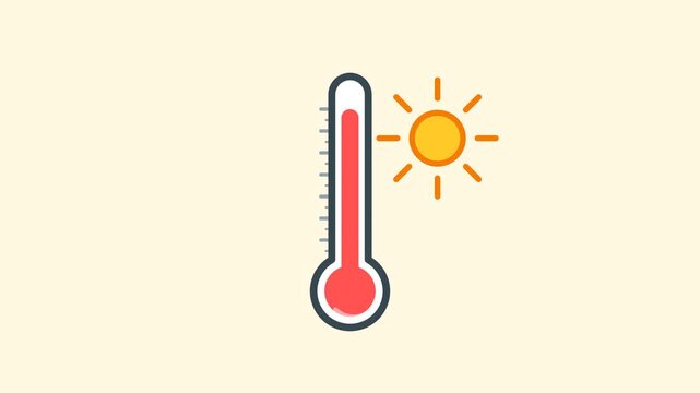 Thermometer Temperature Drop Animation