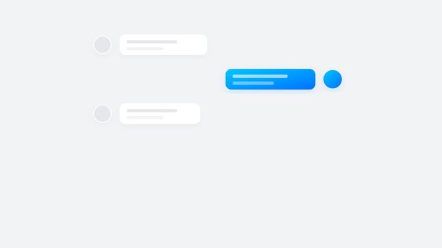Animated UI Chat Bubbles Interface