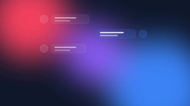 Glassmorphism Chat Bubbles Animation