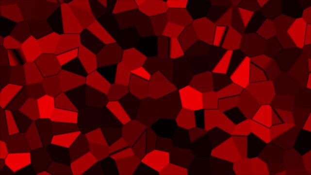 Crimson Mosaic: A visually striking abstract pattern composed of irregular geometric shapes in varying shades of deep red and black, creating a captivating and intense visual texture.