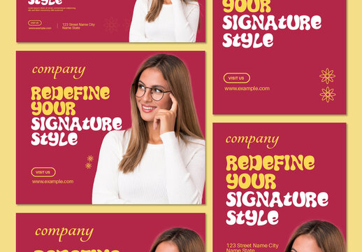 Modern Fashion Web Banner Set
