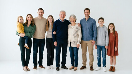 Naklejka premium Multi Generational Family Standing Together.