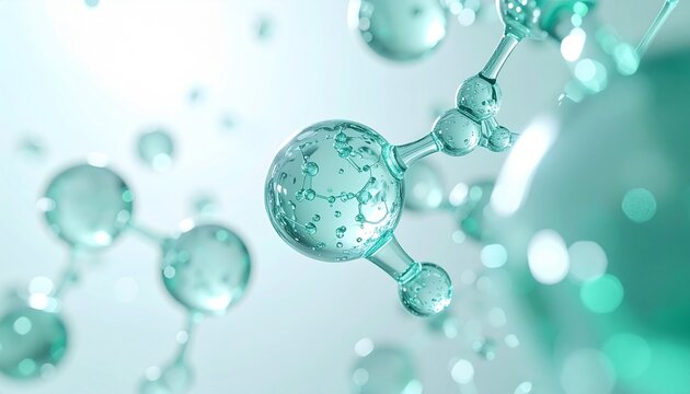 ナノテクノロジーと再生医療を融合した透明細胞ネットワーク、未来の医療技術を象徴する抽象科学背景 ジェネレーティブAI