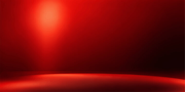 A dramatic spotlight illuminates a smooth, reflective surface, casting a rich, deep red hue across the scene, evoking a sense of intense energy and mystery.