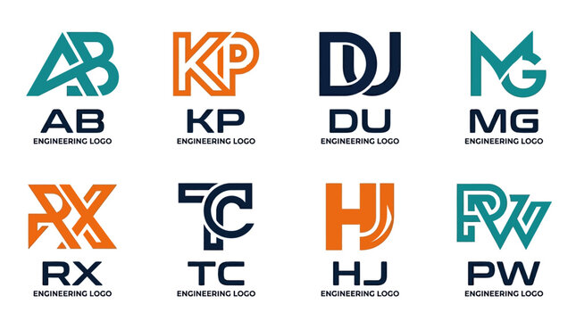 Engineering company logos and brands.